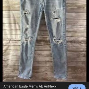 American Eagle Outfitters Women's Distressed Blue Skinny Jeans